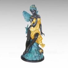 Large Figure Statue Fairy Girl Bronze Sculpture Tpls-055